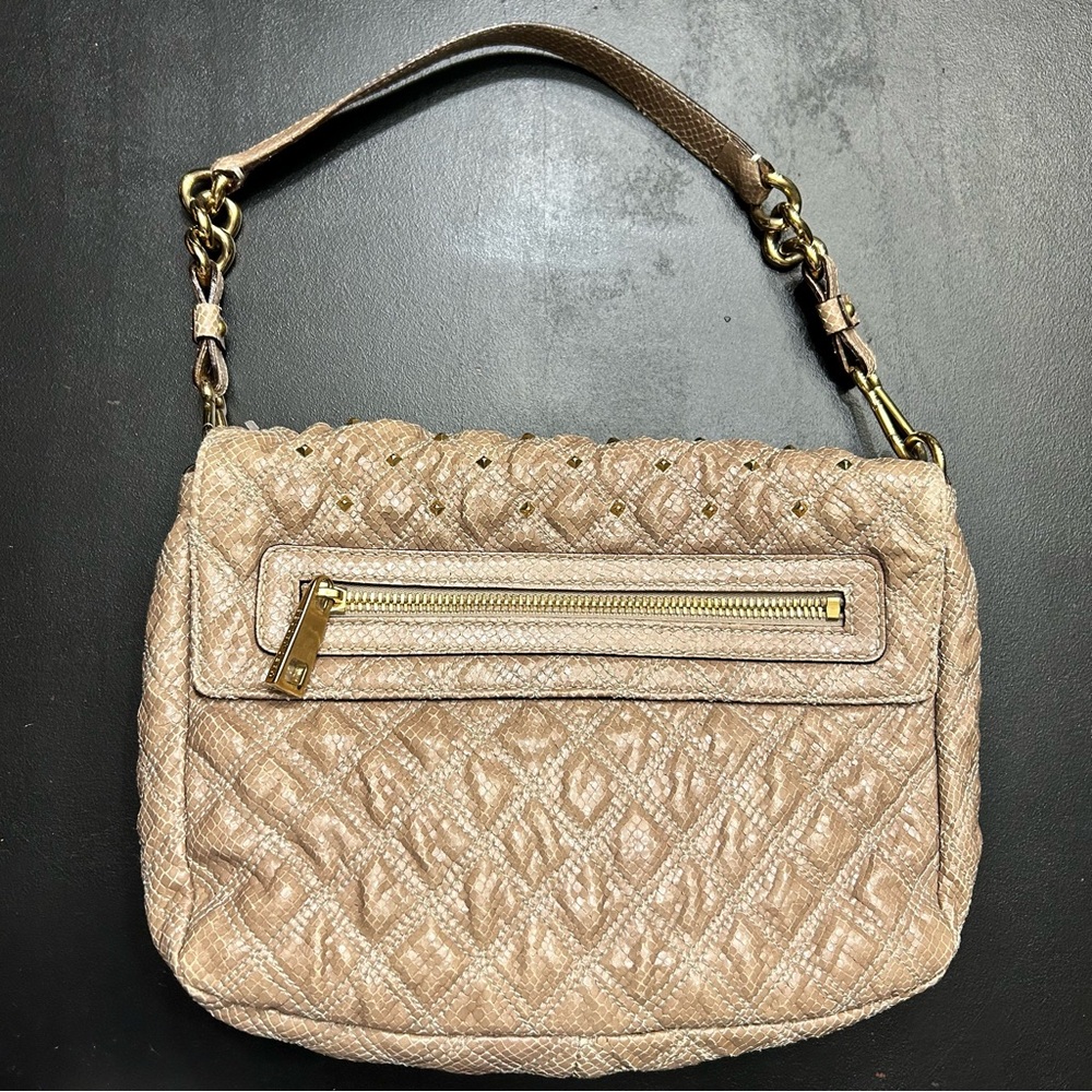 Marc Jacob’s Python Gold Studded Beat Bag - image 5